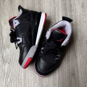 Jordan Kids Black and Red Sneakers
